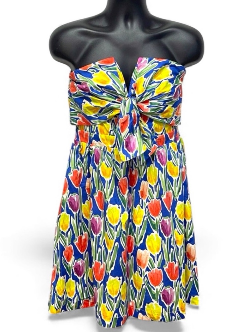 English Factory Tulip Strapless Mini Dress Large NWT Cotton Floral
